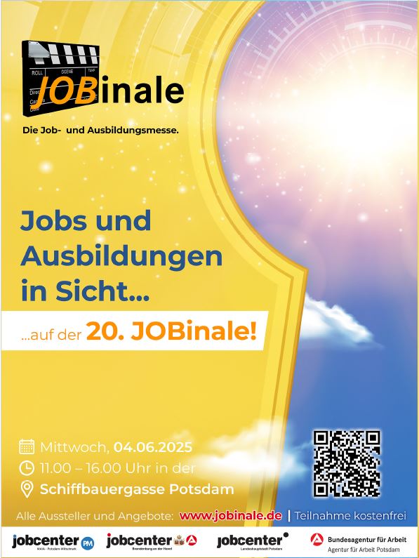 Flyer Jobinale 2025 mit QR-Code